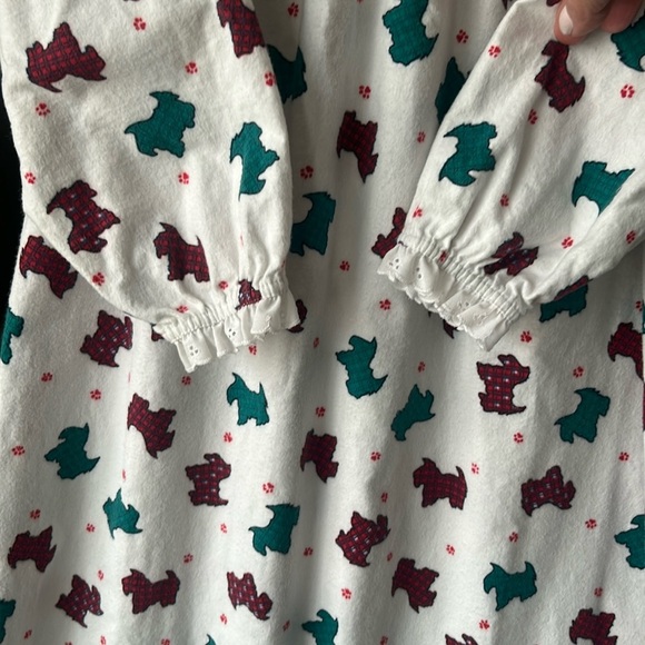 Accentuette by Lanza of Salzburg Flannel Cotton Nightgown Tartan Scottie Dogs - Picture 4 of 15